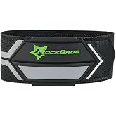 ROCKBROS Bike Pants Strap Bicycle Cycling Pants Cuff Band Reflective Wrist Ankle Bands for Outdoor Sports(2 PCS) Black Silver