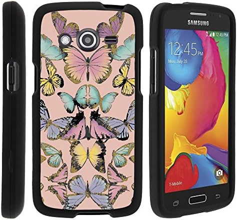 Galaxy Avant Case, Perfect Fit Cell Phone Case Hard Cover with Cute Design Patterns for Samsung Galaxy Avant SM-G386T (T Mobile, MetroPCS) from MINITURTLE | Includes Clear Screen Protector and Stylus Pen - Butterfly Symmetry