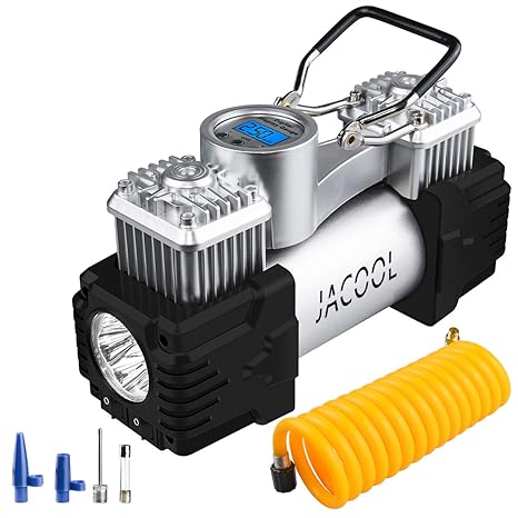 Jacool Air Compressor Tire Inflator 12v Dual Cylinder Portable Air Compressor Pump 150 Psi Heavy Duty Digital Tire Inflator For #vehicle #air #compressor Jacool Air Compressor Tire Inflator 12v Dual Cylinder Portable Air Compressor Pump 150 Psi Heavy Duty Digital Tire Inflator For