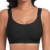 SINFLA Wireless Bras for Women No Underwire Seamless Full Coverage Comfortable Everyday Bra with Medium Support