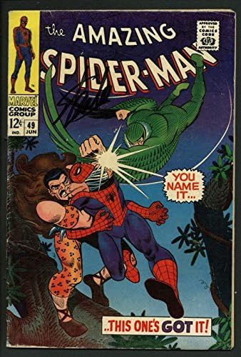 Stan Lee Signed Amazing Spider-Man #49 Comic Book Kraven/Vulture PSA/DNA #W18624