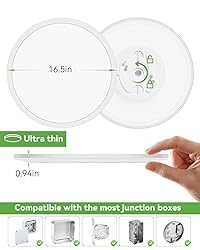 zemty 2Pack 16.5 Inch LED Ceiling Light Flush
