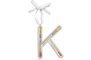 Mrchtmas 2024 Christmas Initial Ornaments | Christmas Letter K Ornaments for Christmas Tree|Hanging Christmas Ornament for Mother Best Friends Sister Wife|K-Color Ornament