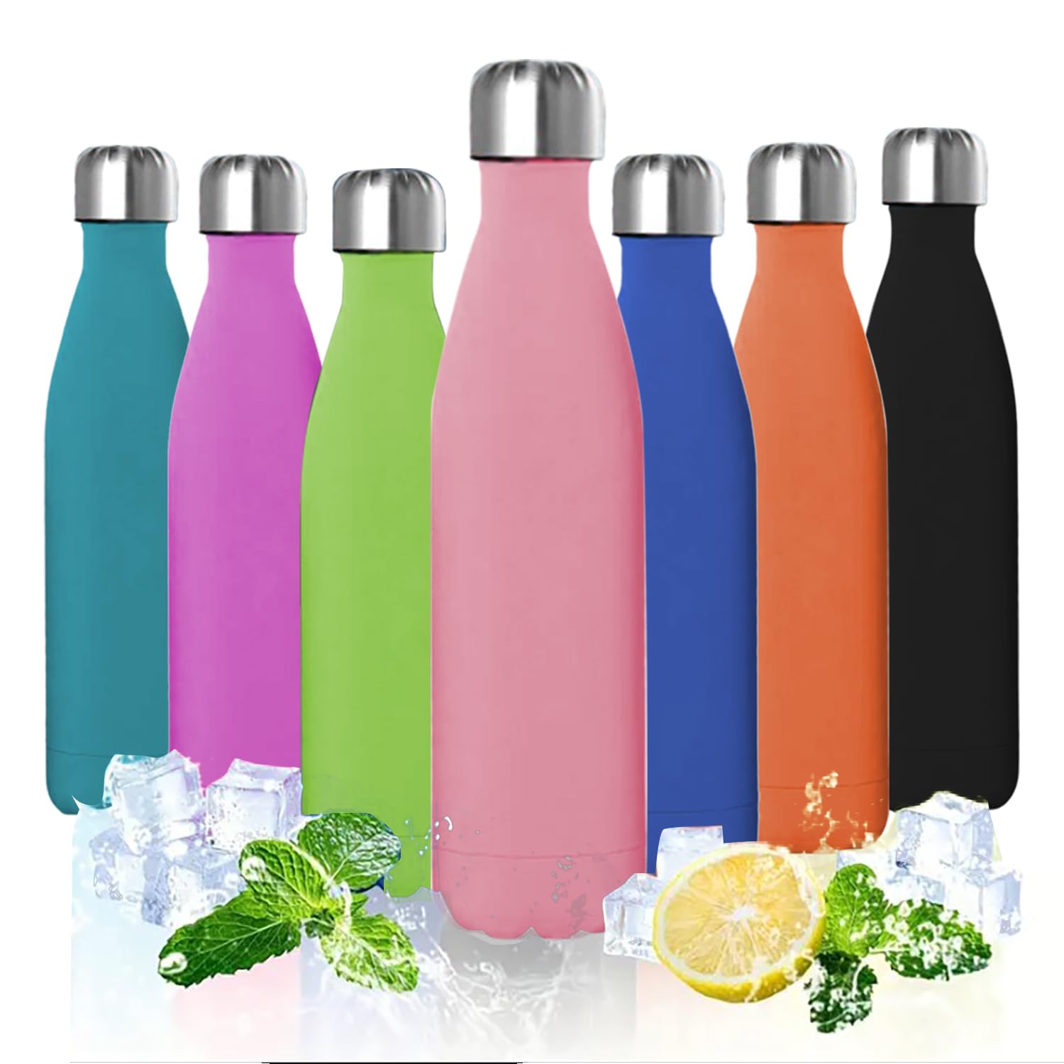 ProBytes Stainless Steel 750ml Water Bottle - Thermal Vacuum Insulated Flask, Double Wall BPA-Free Material, Upto 12/24 Hrs Hot/Cold, Leak-Proof, Sports, Office, Gym, Travel, Unisex - Matte Pink