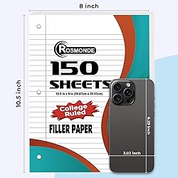 Rosmonde Loose Leaf Paper, 900 Sheets, 6