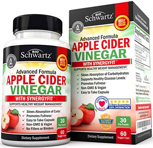 Organic Apple Cider Vinegar Capsules- Natural Weight Loss Management & Appetite Suppressant with SynergyFit Spice Blend - Digestion Support & Bloating Relief (Best Rx Weight Loss Pills)