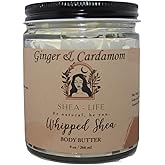 Ginger & Cardamom Whipped Body Butter This nourishing essential oil blend including 4 premium kinds of butter and skin-loving oils like grapeseed and vitamin E