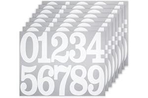 BINLINHONGO 80 4 Inch Large Number Stickers, Self-Adhesive Vinyl 0-9 Sticker Decals for Mailbox, Doors, Trucks and Outdoors, 