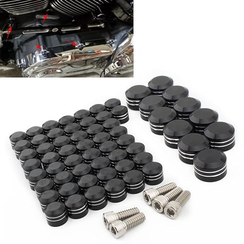 86-Piece Chrome Bolt Cap Kit For Harley Softail Twin Cam 2007-2013 – ABS Plastic Toppers 5 thumbnail image
