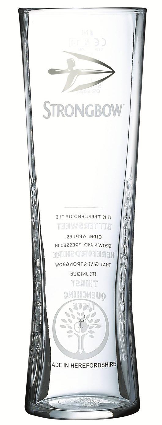 2 Strongbow Pint Glass 20oz CE 568ml (2 Glasses) by Strongbow