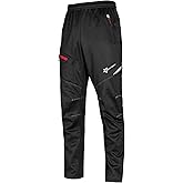 ROCKBROS Cycling Pants for Men Windproof Thermal Fleece Winter Athletic Bike Pants Cold Weather for Running Hiking