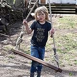 AD Planet Wooden Hanging Swing Set with Melamine Coating for Home and Garden, 24x10-inch