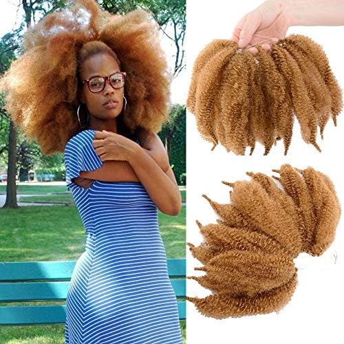 Flyteng marlybob Braids curly crochet hair kinky twist hair Crochet Braids synthetic hair extensions…