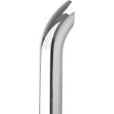 Chrome Exhaust Pipe 5"DIA, 18" Length Curved，Flared Bottom with Slot