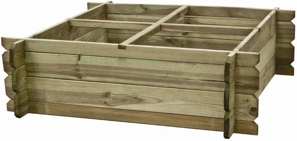 Huerto urbano madera niko 80x80x30: Amazon.es: Hogar