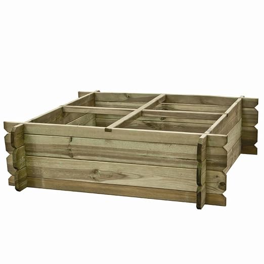 Huerto urbano madera niko 80x80x30: Amazon.es: Hogar