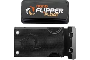 FL!PPER FLIPPER Float Nano Magnetic Aquarium Cleaner – 2-in-1 Flip Scrubber and Scraper, Floating Design with Strong Magnets for Algae and Debris Removal on Small Glass Tanks up to 1/4" (6mm)