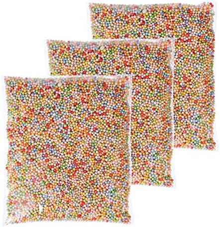 3 Packs Styrofoam Foam Balls for Slime, Decorative Foam Balls Polystyrene Foam Balls for Wedding Party Decoration