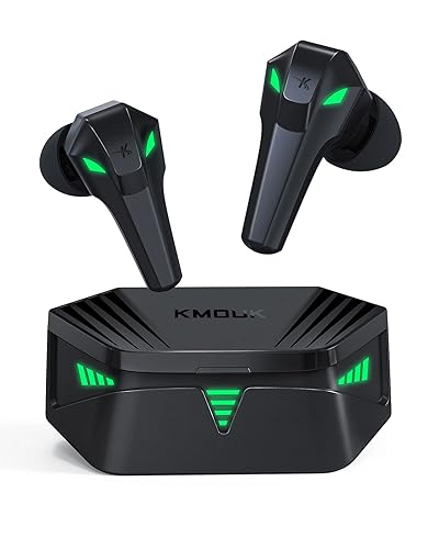 KMOUK Gaming Earbuds, 48ms Low-Latency Wireless Earbuds with - Main Image