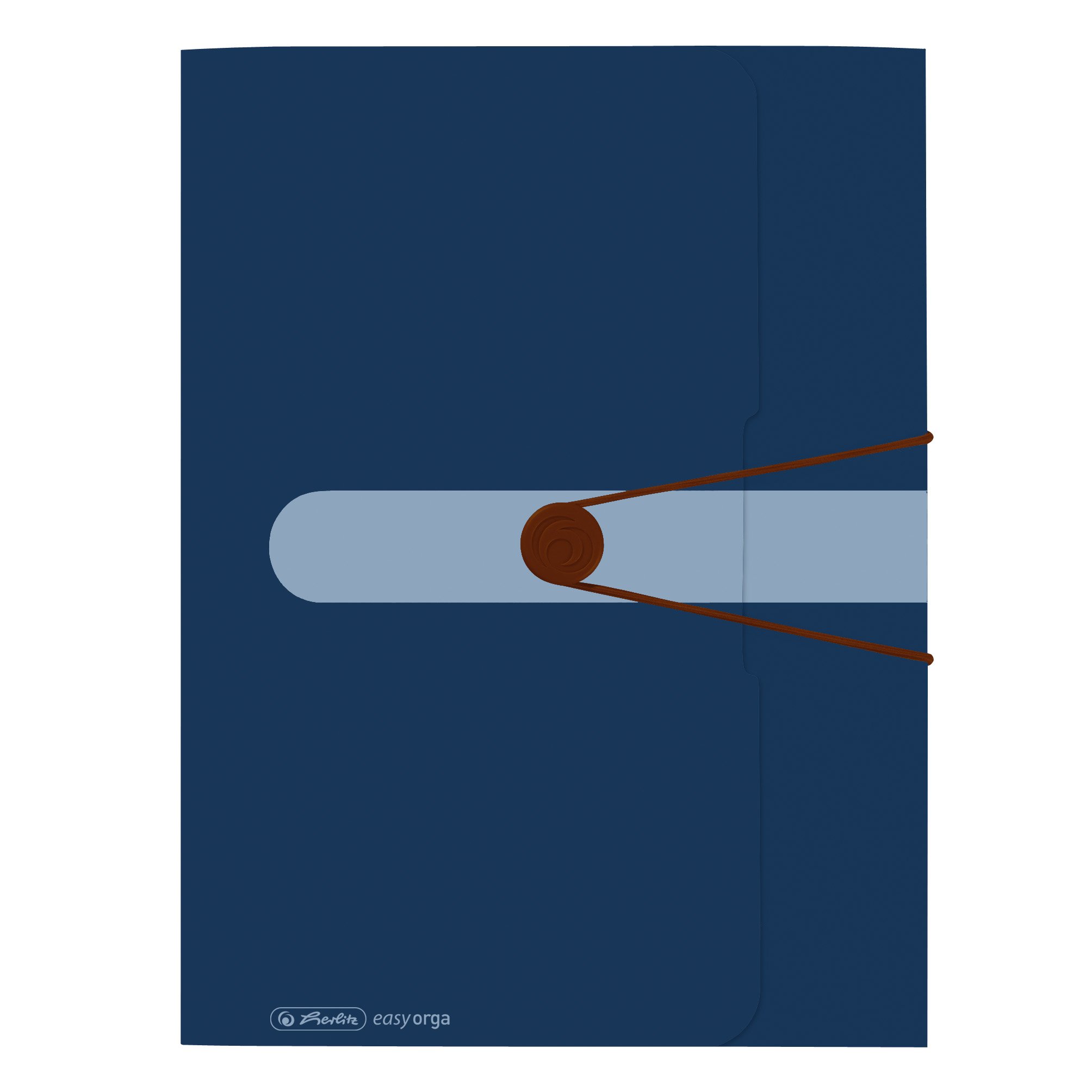 Herlitz A4 Recycling Paper Wallet Folder - Dark Blue (Pack of 3)