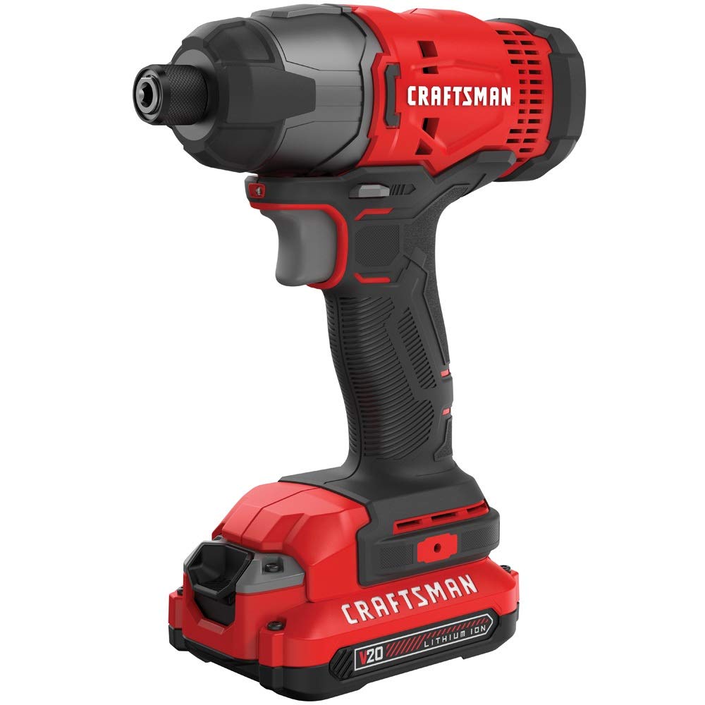 Photo 1 of CRAFTSMAN V20 Cordless Impact Driver Kit, 1/4 inch, 2 Batteries and Charger Included (CMCF800C2)