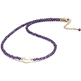 Gempires Gemstone Beaded Necklace with Freshwater Pearl Choker Style Jewelry Hypoallergenic Non Tarnish Gold Plated Crystal Beads Necklaces For Women