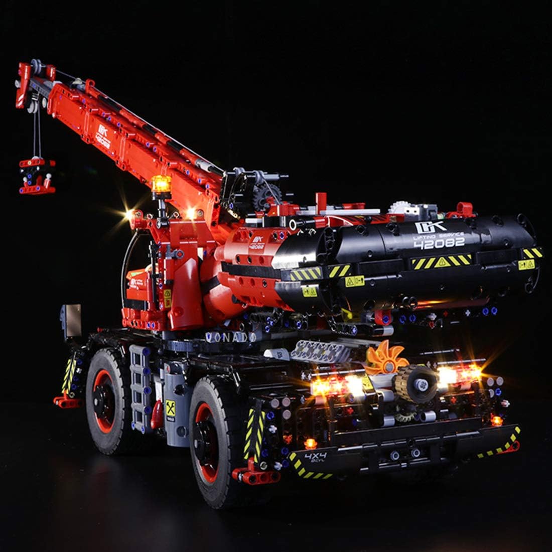 GODNECE Light Set for Lego, Led Lighting Kit for Lego Led Light kit Compatible With LEGO Technic Rough Terrain Crane 42082 (NOT Included The Model)