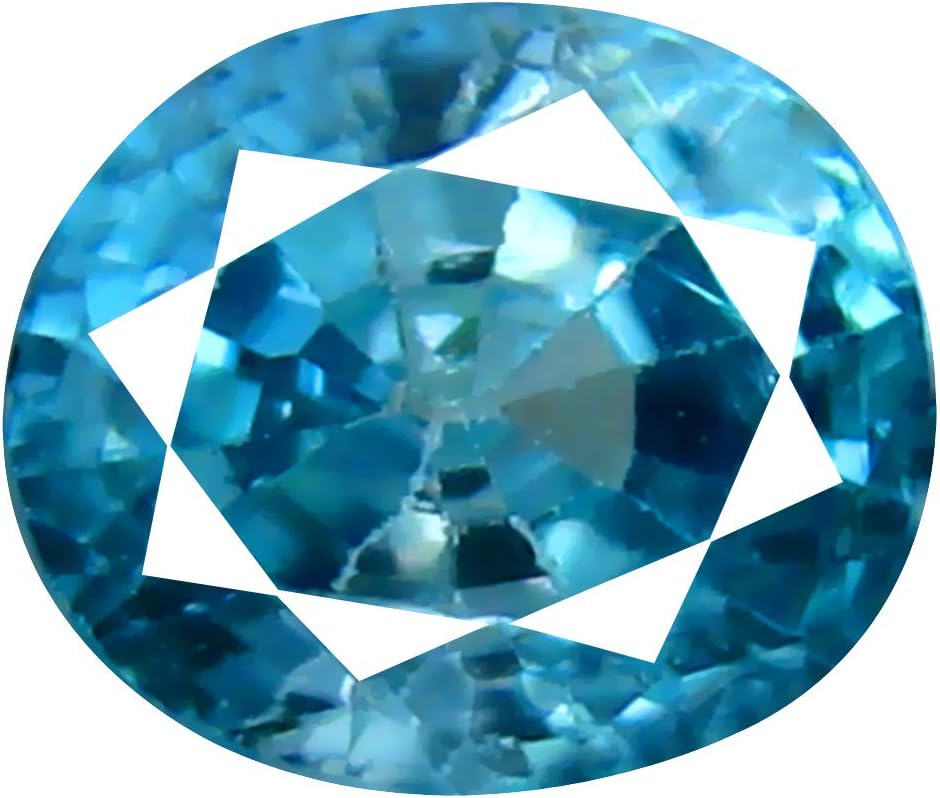 Deluxe Gems 1.42 ct Oval Cut (6 x 5 mm) Untreated Cambodian Blue Zircon Natural Loose Gemstone