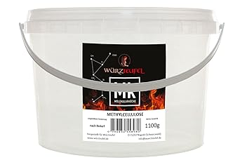 Methylcellulose, MC, Gelier- und Verdickungsmittel, E 461. Molekulare Küche. PE - Eimer 1100g. (1,1 KG)