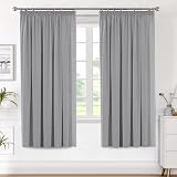 H.Versailtex Grey Blackout Curtains 46x72 Two Panels with Tiebacks view 2
