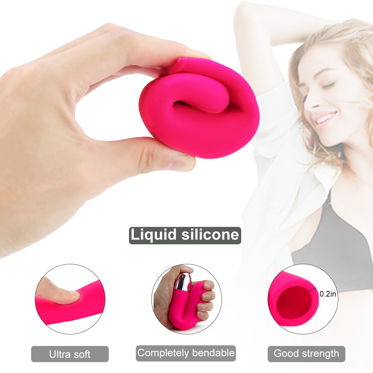 Small Vibrator for Women Rechargeable Dildo Viberate Adult Toys Multi Patterns Vibrations personal Sex Toys - red