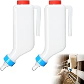 1000ml Lamb Feeding Bottle 2 Pack Hanging Goat Milk Feeder Bottles with Scale Livestock Nursing Bottle for Sheep Dogs Calf Fawns