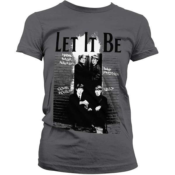 T-shirt Officiel Licencié The Beatles - Let It Be - Noir - Coupe Ample - Neuf Avec étiquettes