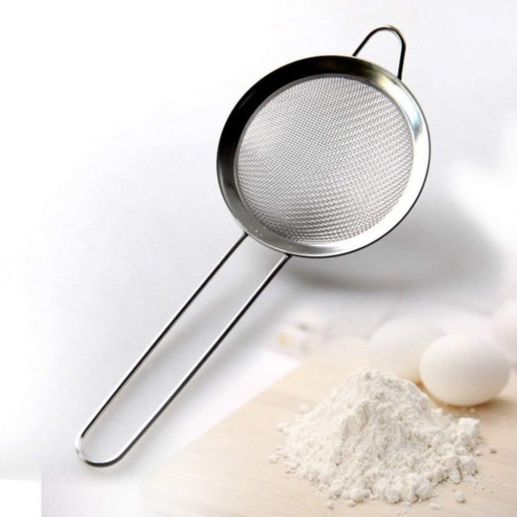 Setaccio Per Farina In Acciaio Inox - Diametro 21 Cm, Maglia Uniforme, Per Dolci Soffici E Senza Grumi
