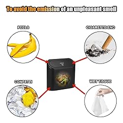 Mini Car Trash Can With Lid, Small Automotive