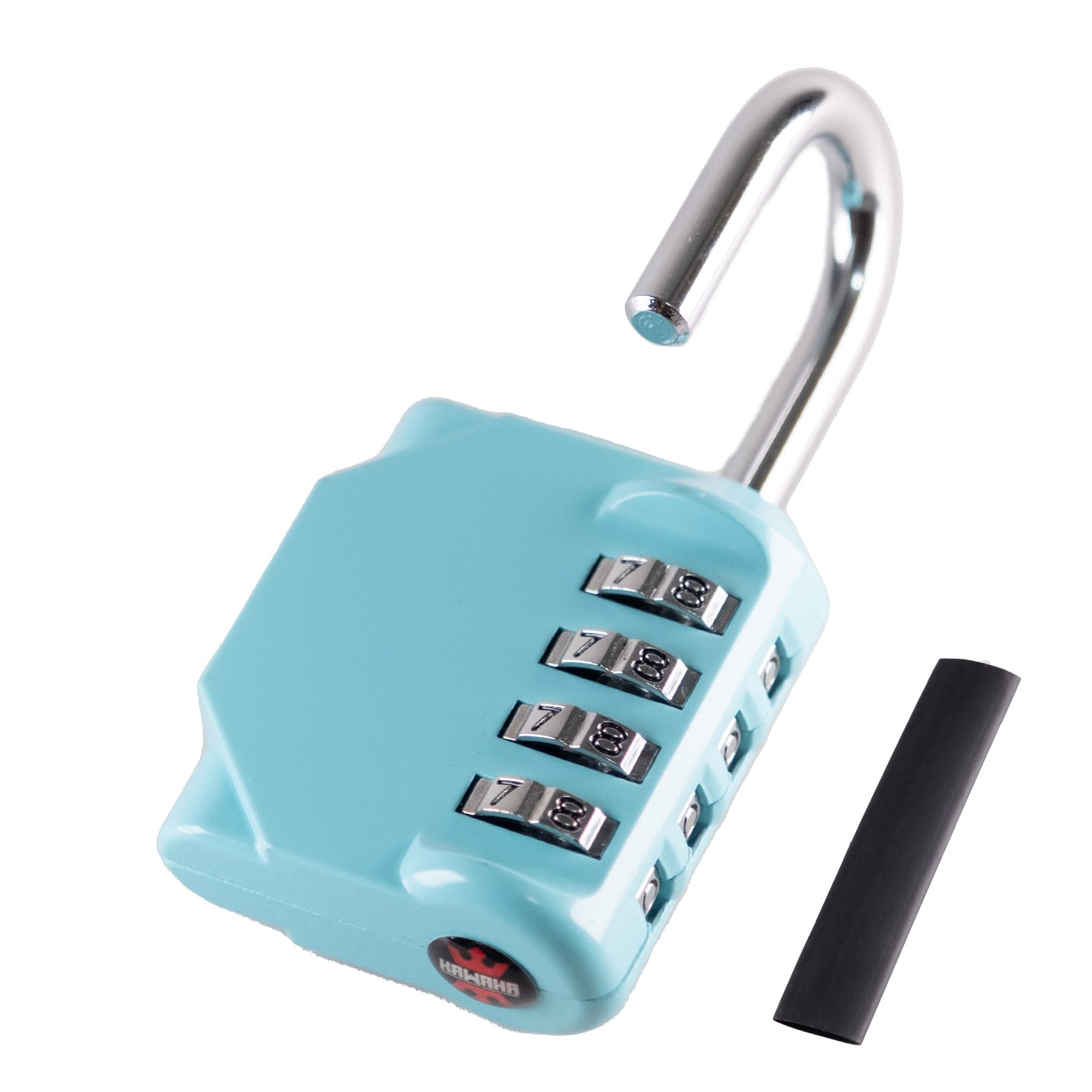 KAWAHA CL11AS Combination Lock, 4 Digit Outdoor Combination Padlock Set Your own Combination for Gym Locker Lock, School, Gates, Doors, Toolbox, Hasps and Storage (Aqua Sky *1) — image 1