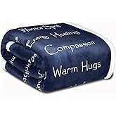 WOLF CREEK BLANKET - Compassion Blanket (Brand)- Strength Courage Super Soft Warm Hugs, Get Well Gift Blanket Plush Healing Thoughts Positive Energy Love & Hope (Blue, 50 x 65 Sherpa)