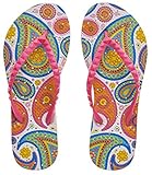 Showaflops Womens' Antimicrobial Shower & Water Sandals for Pool, Beach, Dorm and Gym - BoHo Fun