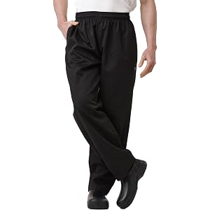 Guolamy Men's Essential Baggy Lightweight Chef Pants 324M