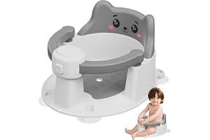 BONBAY Baby Bath Seat for Babies 6 Months & Up, Baby Bath Chair with Non-Slip Pad and Wrap Design, Toddler Infant Bath Seat with Soft Cushion, Sit Up Bathtub Seat for Baby Toddler Infant Shower