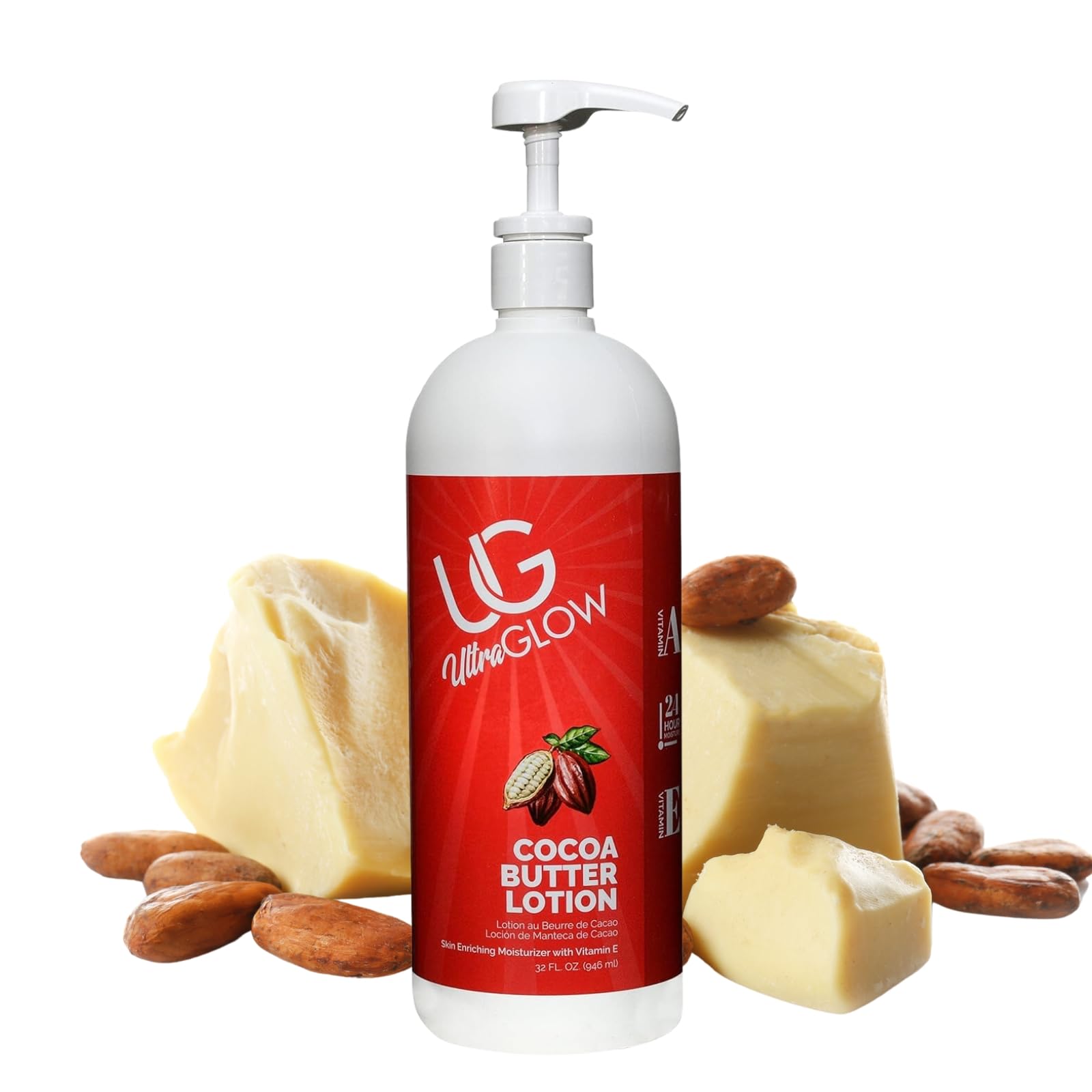 Ultra Glow Cocoa Butter Lotion by UltraGlow for Unisex - 32 oz Lotion