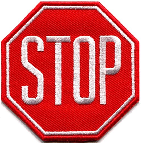 Stop Sign Signal Traffic Street Road Warning Applique Iron-on Patch New S-715 Free Shipping