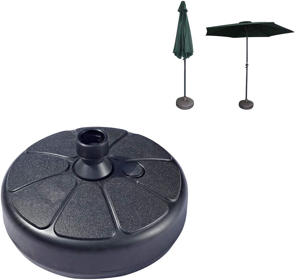 Amazon Com Lniba 38mm Beach Umbrella Stand Round Patio Umbrella Base Stand Outdoor Garden Beach Heavy Duty Umbrella Holder Water Filled Stand Plastic Parasol Base Black Home Kitchen