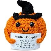 Zelaxeyi Mini Handmade Crochet Pumpkins are Suitable for Easter, Halloween, for Good Friends, Emotional Support Positive Pumpkins Fall Thanksgiving Desktop Decor