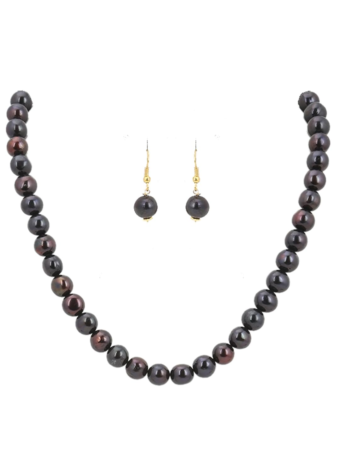 Buy Black Pearls Necklace Set at Amazon.in