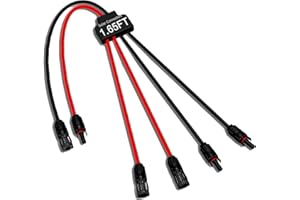 JXMXRPV Solar Connectors for 2 Solar Panels,Tool-Free Solar Cable Splitter, IP68 Waterproof Solar Wires Connectors,2to 4 Y Branch Parallel Adapter for PV Cable