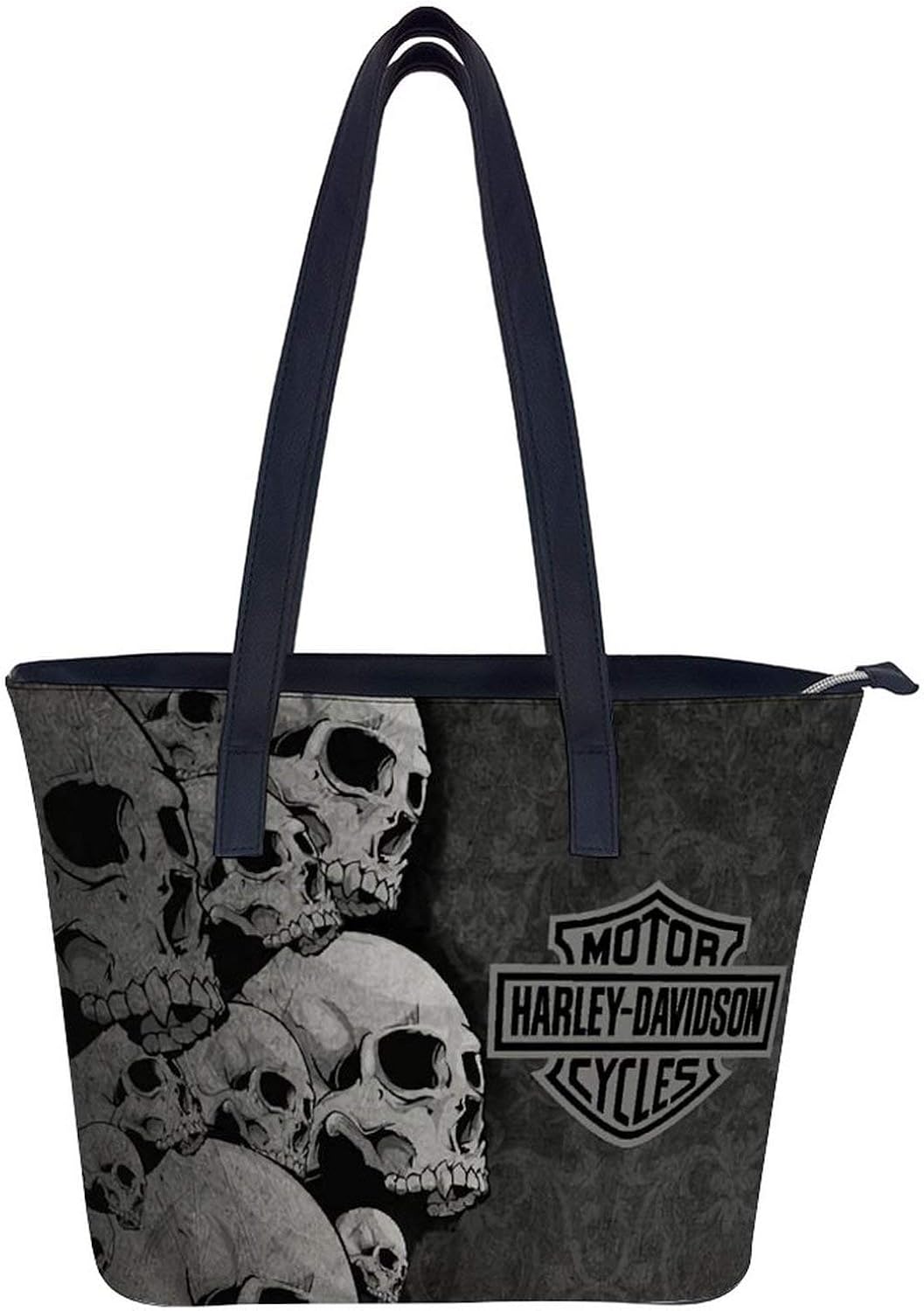 Harley Davidson Skull Handbags for Ladies Black Large Leather Purses