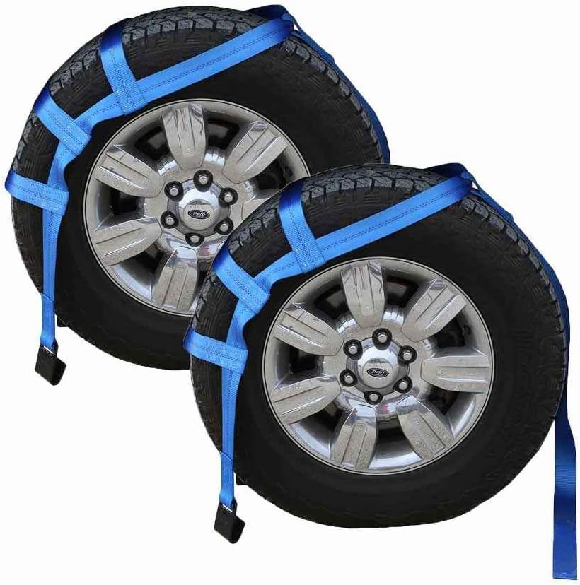 Car Dolly Strap with Flat Hook End Fittings 2 Pack US Cargo Control