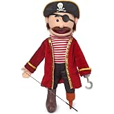 25" Pirate, Peach Male, Full Body, Ventriloquist Style Puppet