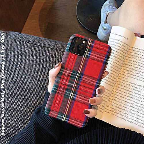 Vonzee Iphone 11 Pro Max Back Cover Warm Flannel Plaid Cloth Phone Case Simple Plush Fabric Phone Case Cover For Iphone 11 Pro Max Red Buy Online In China At China Desertcart Com Productid